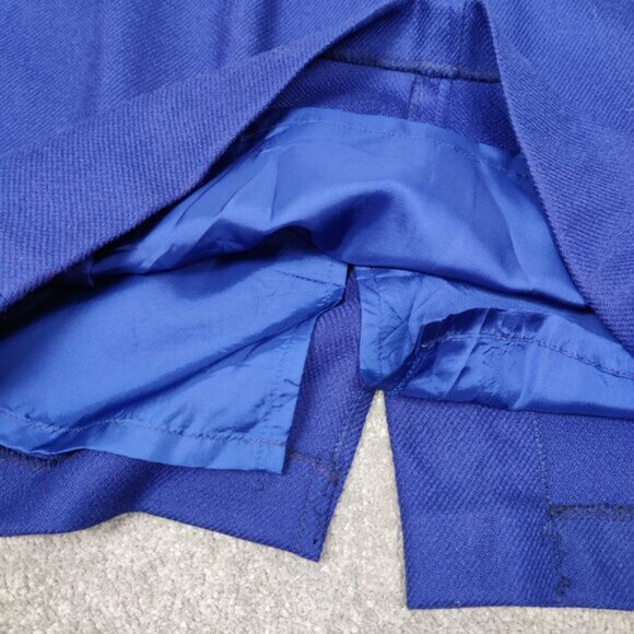 Avoca Handweavers Womens Mini Skirt Size L Blue Wool Lined Elegant - Picture 5 of 5